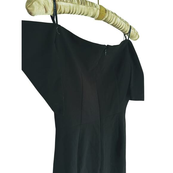 Vince Camuto Off Shoulder Popover Cocktail Dress Black Size 6 Elegant Event LBD - Picture 9 of 14